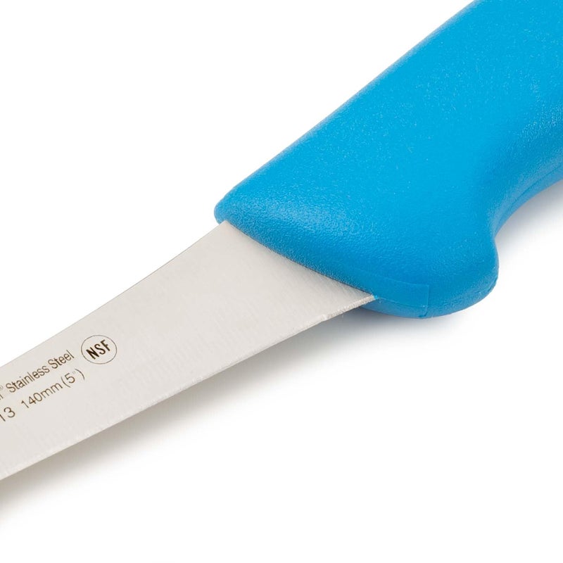 Arcos Boning Knife 5 Inch Nitrum Stainless Steel and 140 mm blade. Professional Butcher Knife to Slice Bones from Meat. Ergonomic Polypropylene Handle. Series 2900. Color Blue. - Image 4